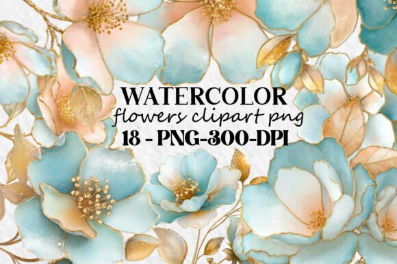 Download Watercolor Flowers Clipart Png Bundle - Flowers Collection