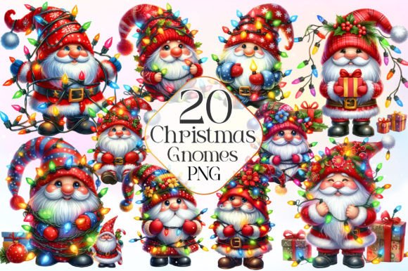 Download Gnome Christmas Lights Clipart PNG - Christmas lights clipart Collection