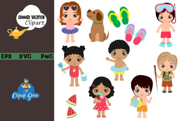 Download Summer Vacation Clipart Bundle - Vacation Collection