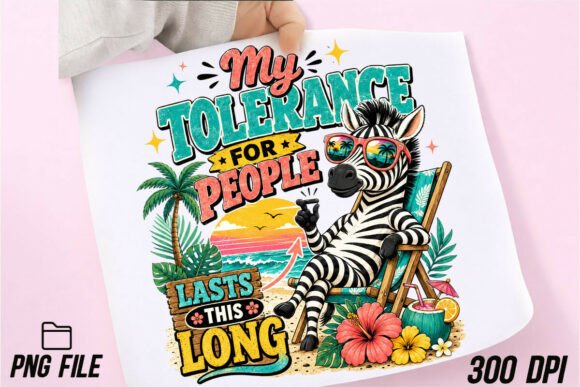 Download Funny Zebra Vacation Graphic PNG - Vacation Collection