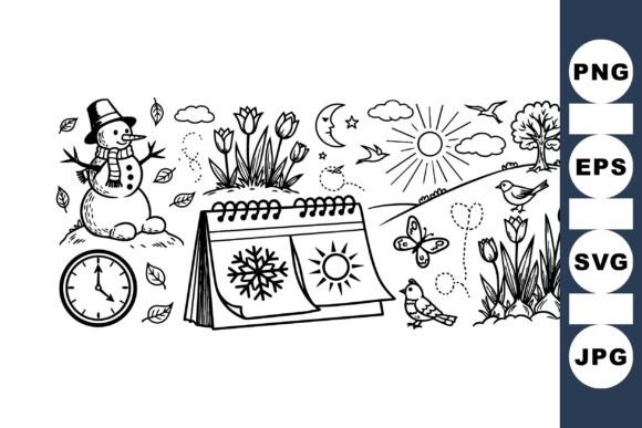 Download Hand Drawn Seasonal Clipart Set - Premium Resources