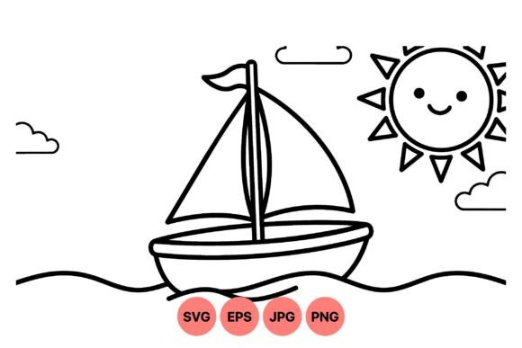 Download Cute Sailboat Seasonal Clipart - Premium Resources