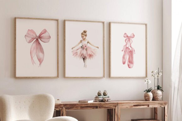 Download Ballerina Baby Prints Set of 3 Wall Art - Baby prints Collection