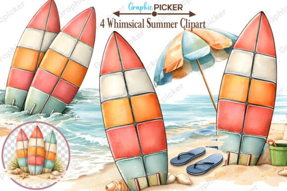 Download Whimsical Summer Beach Seasonal Clipart - Premium Resources